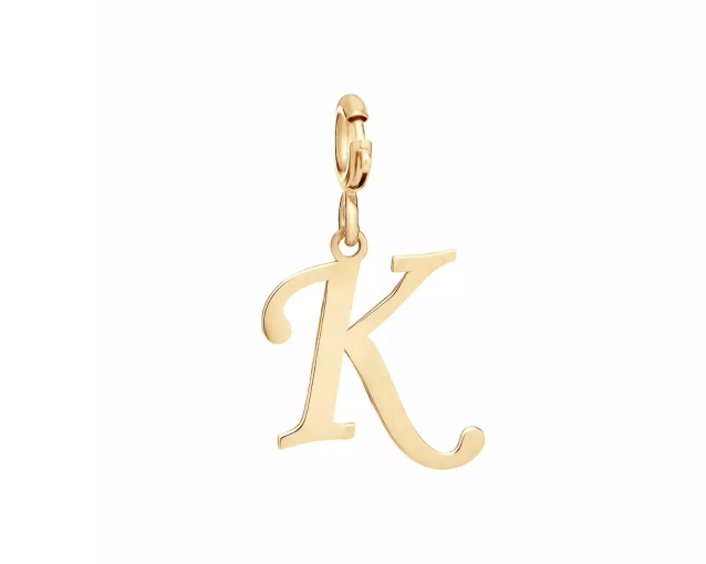 Zawieszka złota literka K Charms