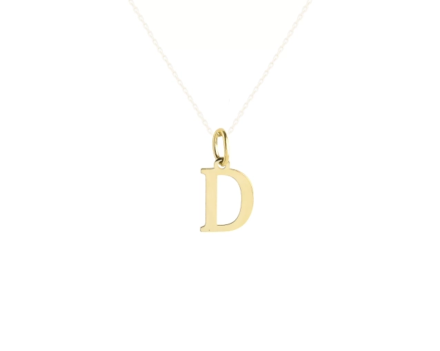 Zawieszka złota litera D