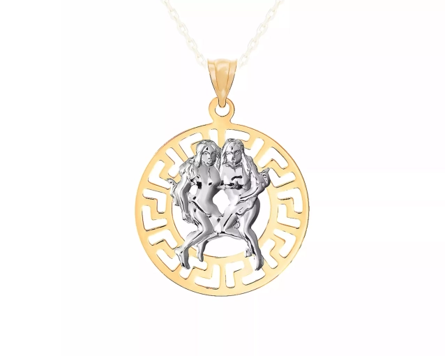 Zawieszka złota znak zodiaku Bliźnięta
