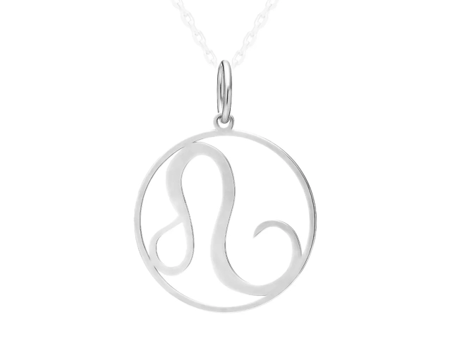 Zawieszka srebrna znak zodiaku Lew