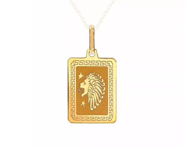 Zawieszka złota znak zodiaku Lew