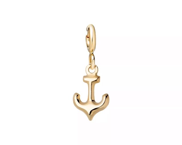 Zawieszka złota kotwica - charms