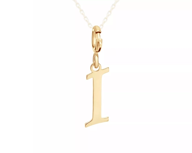 Zawieszka złota litera I charms