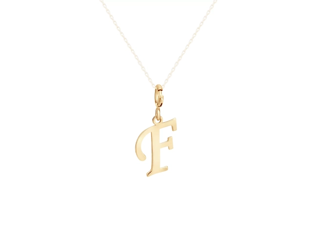 Zawieszka charms literka F