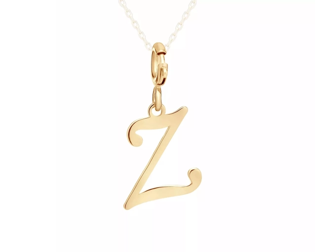 Zawieszka złota litera Z charms