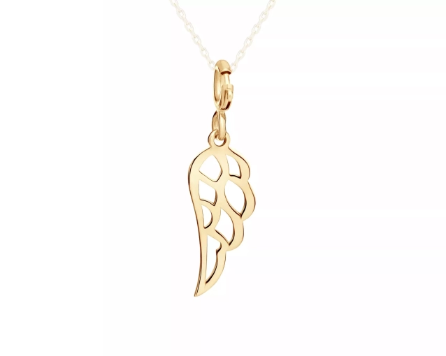 Zawieszka złota skrzydełko charms