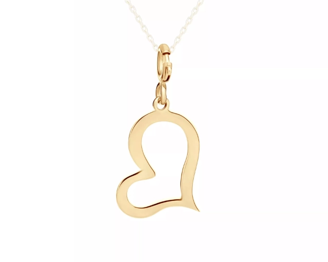 Zawieszka złota serduszko charms