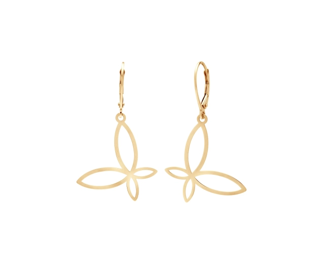 kolczyki złote motyle