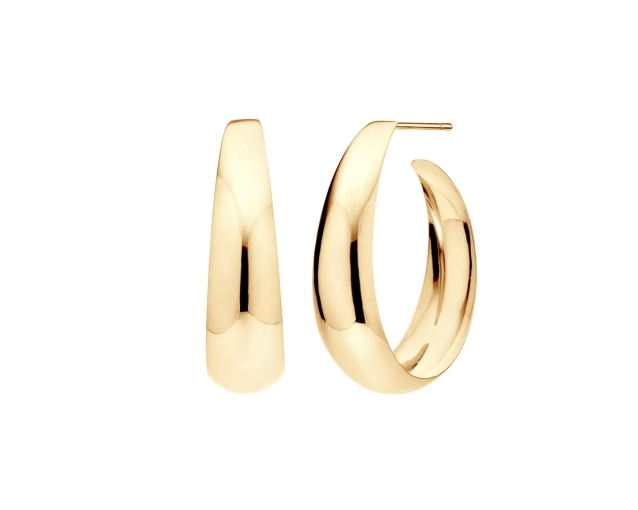 kolczyki srebrne pozłacane szerokie koła