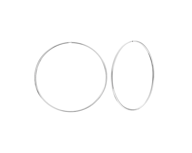 Kolczyki koła srebrne duże z chowanym sztyftem klasyczne