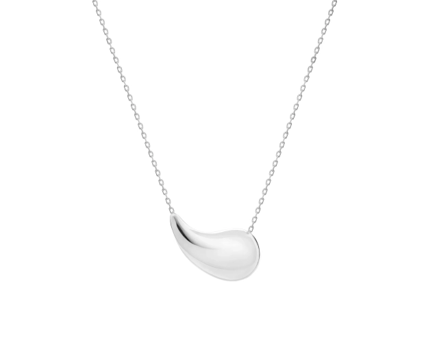 Naszyjnik srebrny z poziomą kroplą