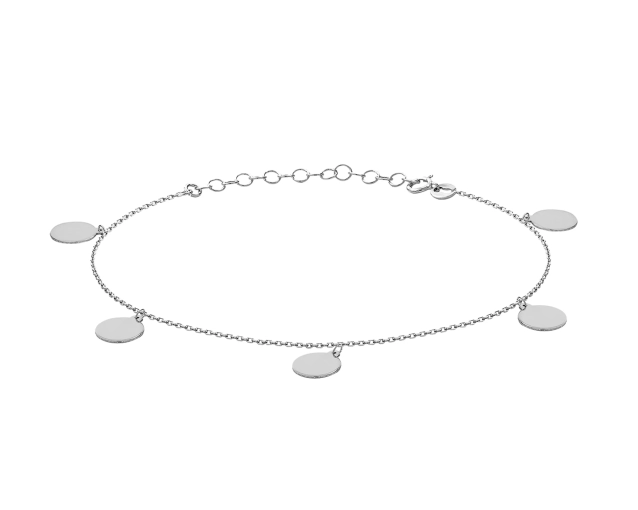 Bransoletka srebrna z okrągłymi blaszkami