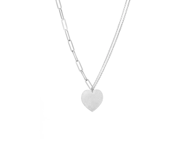 Naszyjnik srebrny z wiszącym sercem