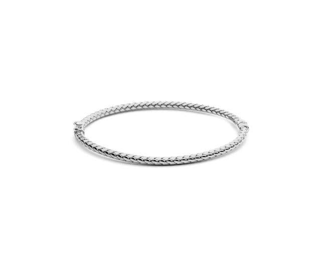 Bransoletka srebrna żmijka sztywna 