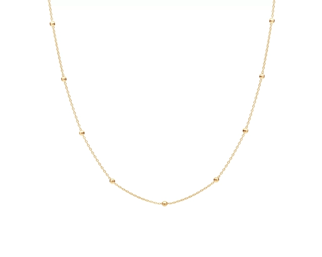 Naszyjnik srebrny pozłacany choker z kuleczkami