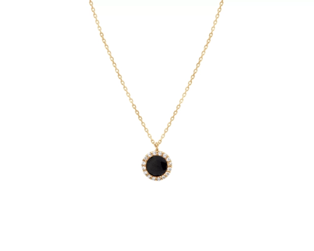 Naszyjnik złoty z cyrkoniami