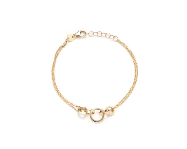 Bransoletka złota z kółkami