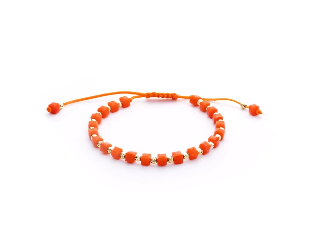 Bransoletka srebrna sznurkowa