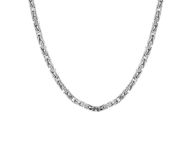 Łańcuszek srebrny splot Królewski