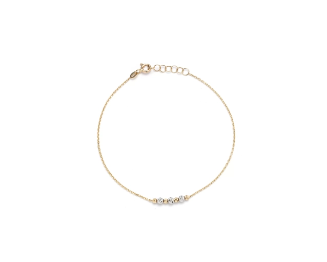 Złota bransoletka z kuleczkami