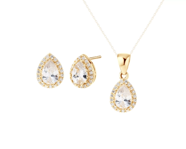 Komplet pozłacanej biżuterii