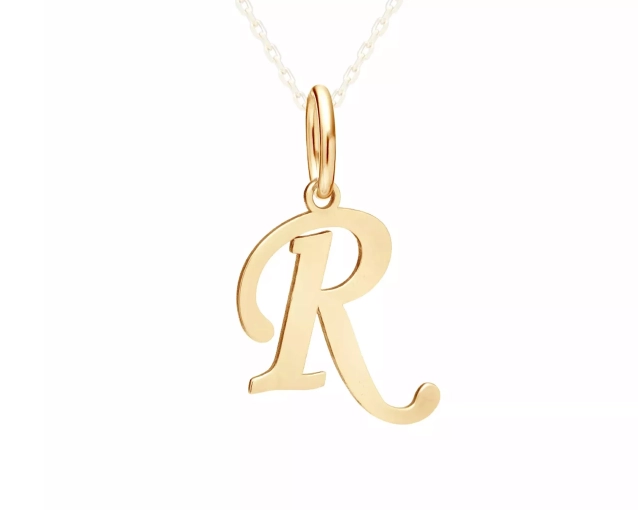 Zawieszka złota literka R