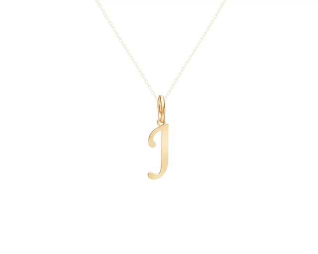 Złota zawieszka literka J
