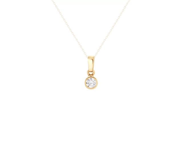 Złota zawieszka z cyrkonią, złoto 585