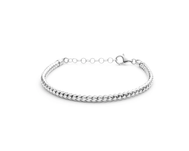 Srebrna pleciona bransoletka