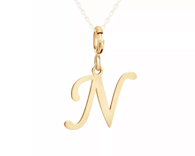 Zawieszka złota literka N Charms