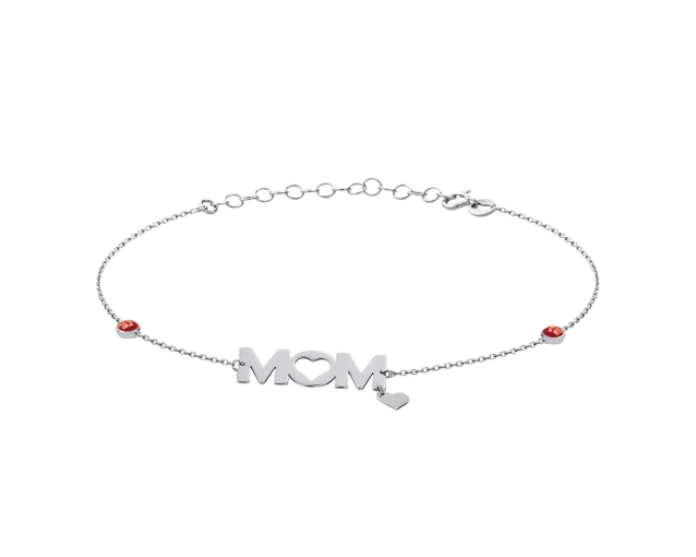 Srebrna bransoletka Schubert mama z cyrkoniami – wyjątkowy prezent dla mamy