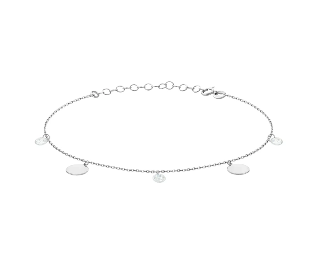 Srebrna bransoletka Schubert z zawieszkami – minimalistyczna elegancja