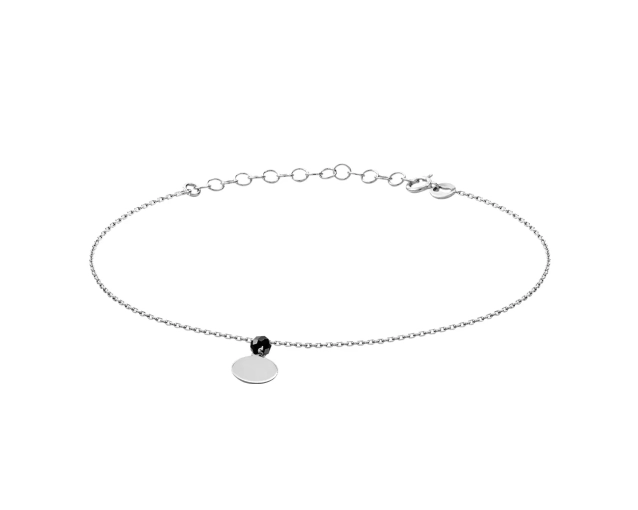 Srebrna bransoletka Schubert z okrągłą zawieszką – delikatna i stylowa