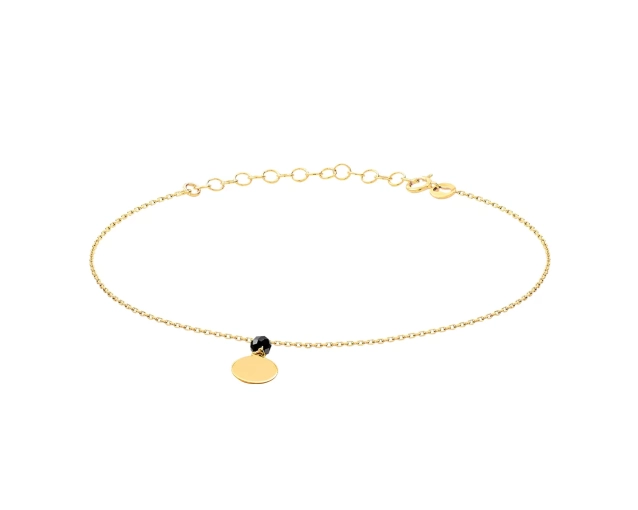 Pozłacana bransoletka Schubert z okrągłą zawieszką – elegancka i stylowa