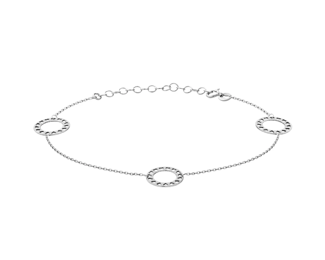 Srebrna bransoletka Schubert z okrągłymi elementami – subtelna elegancja