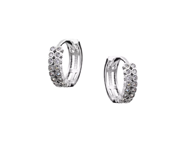 Srebrne kolczyki Schubert kółka z cyrkoniami – elegancja i blask