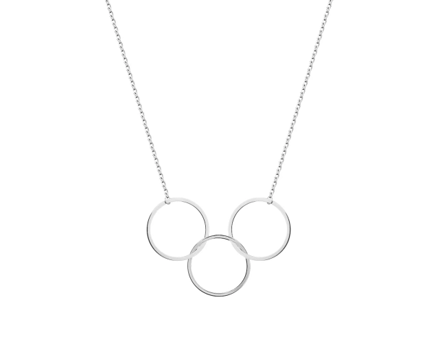 Srebrny naszyjnik Schubert z trzema kółkami – minimalistyczny i elegancki dodatek