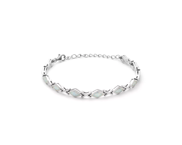 Bransoletka srebrna z opalem