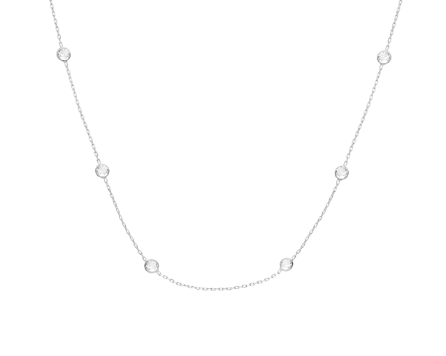 Naszyjnik srebrny z cyrkoniami