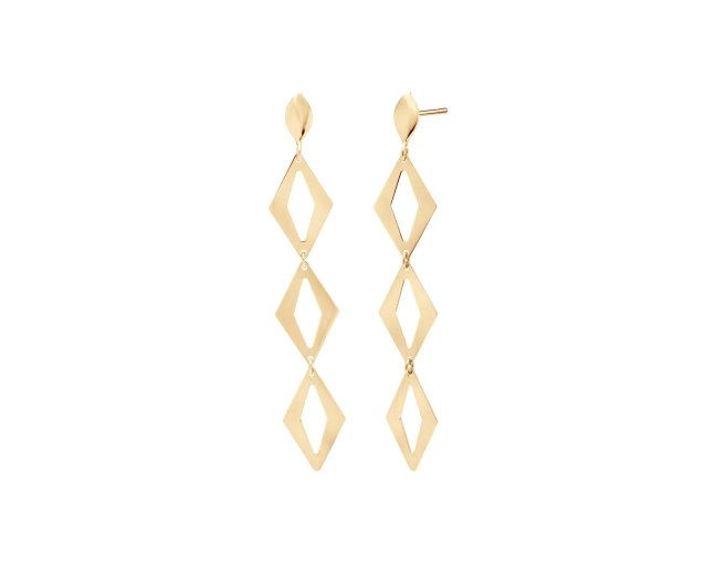Kolczyki złote geometryczne