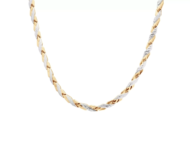 Naszyjnik złoty dwukolorowy