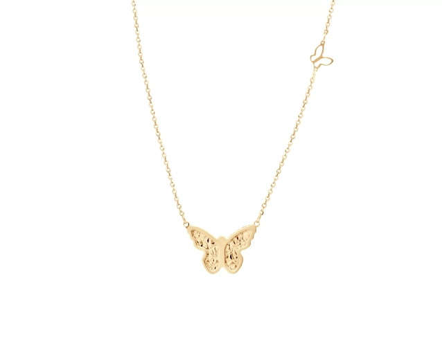 Naszyjnik złoty z motylem