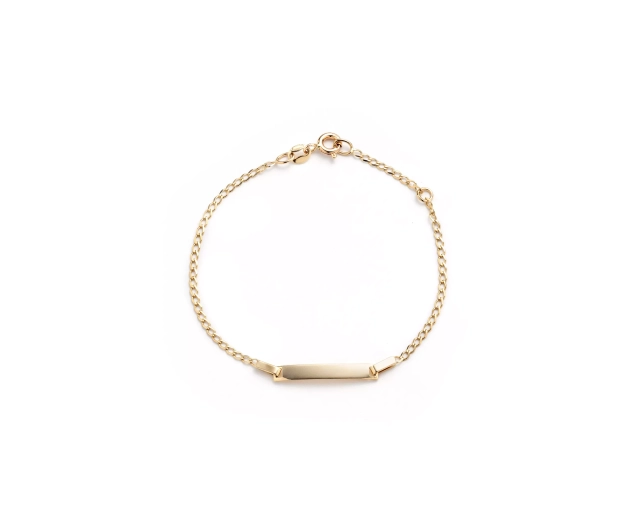 Bransoletka złota z blaszką