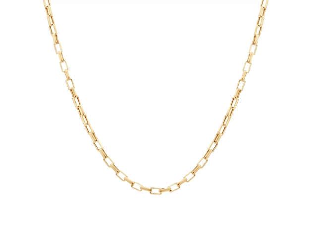 Naszyjnik złoty prostokątne ogniwa