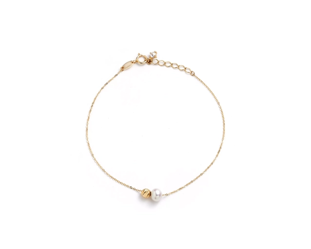 Bransoletka złota z perłą 