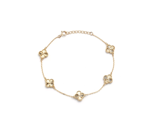 Bransoletka złota kwiatowa
