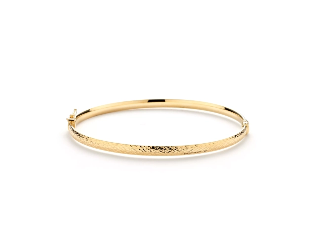 Złota bransoletka z subtelnym wzorem