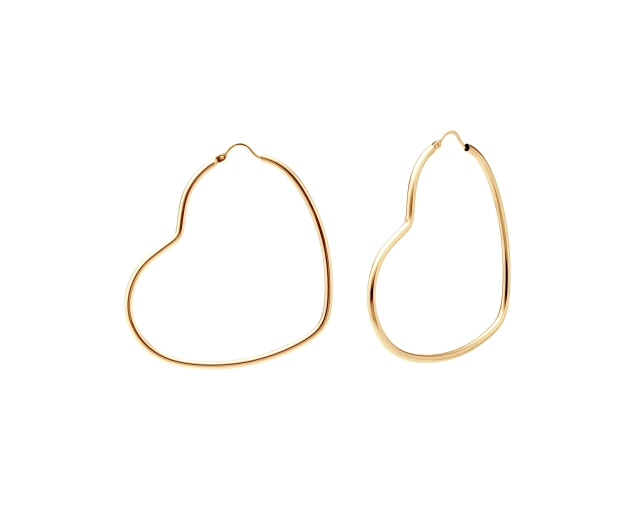 Złote kolczyki w kształcie serca próby 585