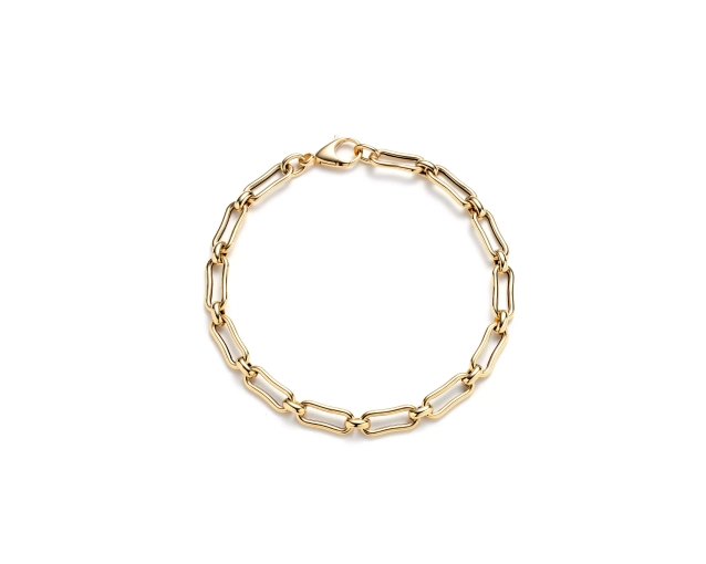 Bransoletka złota z geometrycznymi ogniwami