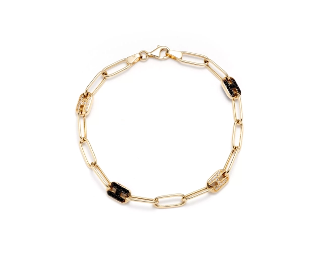 Bransoletka złota z cyrkoniami